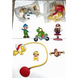 Vtg 1989 Nintendo Super Mario  Bouncing Spring Racoon & McDonalds Figure Lot 8